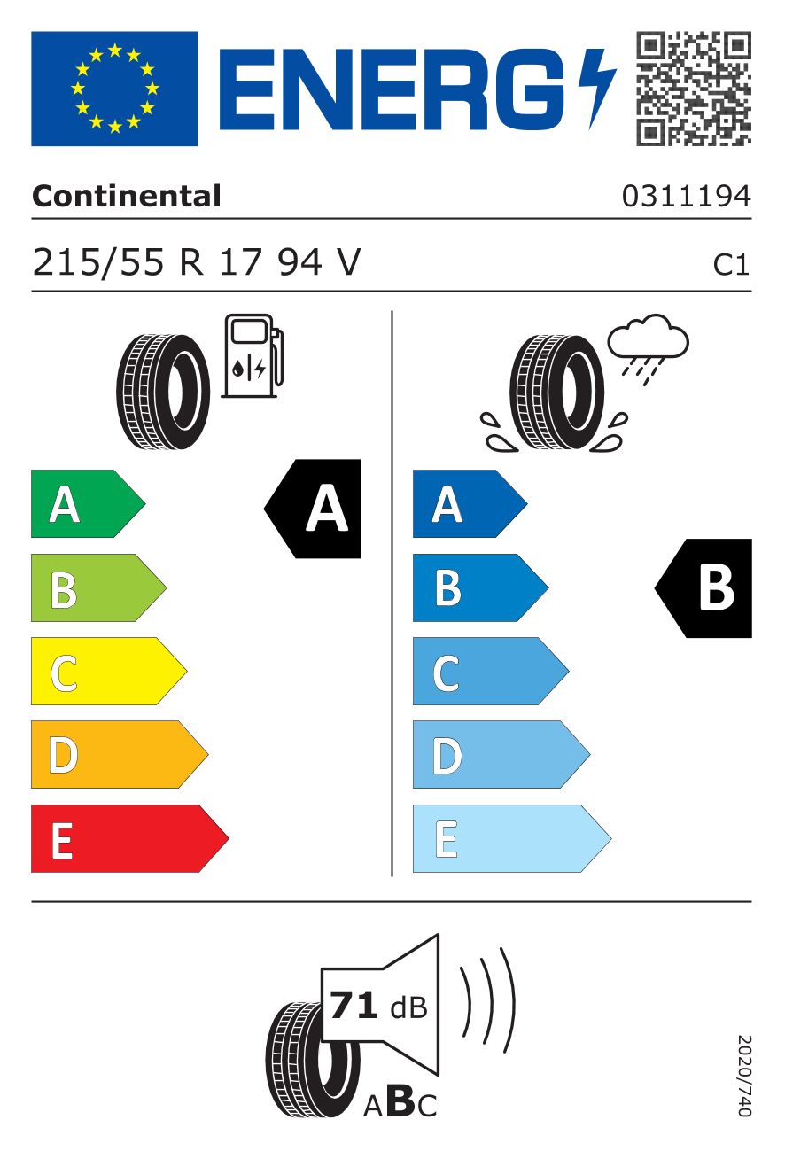 Image of tyre specifications with eprel code 482068