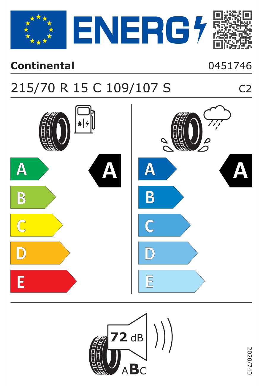Image of tyre specifications with eprel code 587957