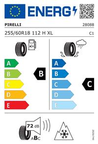 Efficiency label - PIRELLI, SCORPION WINTER 255/60R18